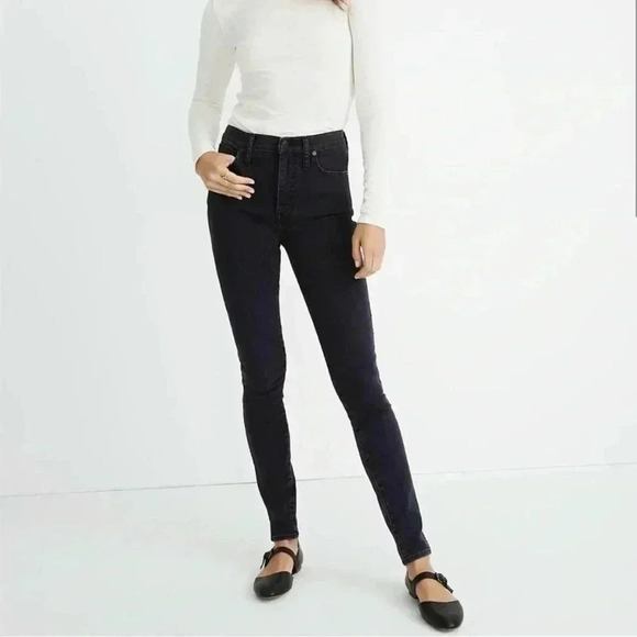 Madewell 10” skinny jeans in black - Picture 1 of 6